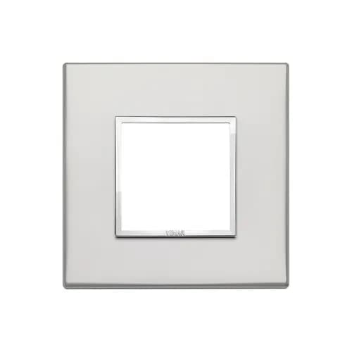 Eikon Evo: 2-Module Cover Plate,  Aluminium Silver product image