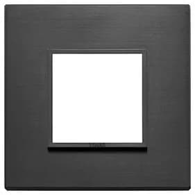 Eikon Evo Plate, Total Black Aluminum, 2 Module product image
