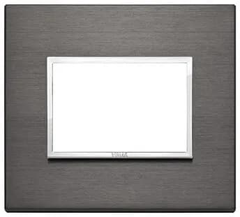 Eikon Evo Plate, Lava Grey Aluminum, 3 Module product image