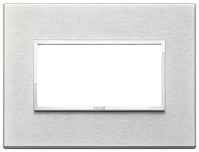 Eikon Evo Plate, Next Grey Aluminum, 4 Module product image