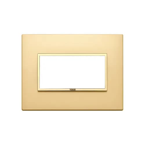 Eikon Evo: 4-Module Cover Plate, Aluminium Satin Gold product image