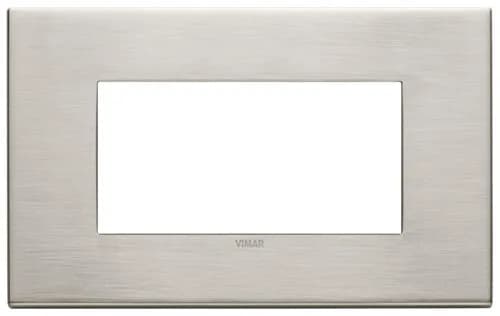 Eikon Exe Cover Plate 4 Module, Metal Brushed Nickle product image
