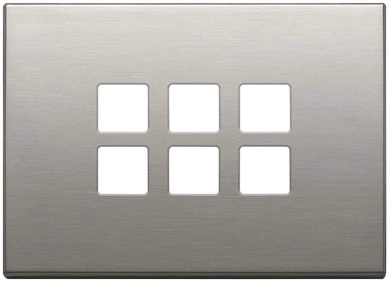 Eikon: Cover Plate 3Mx6 Flat, Brushed Nickel  product image