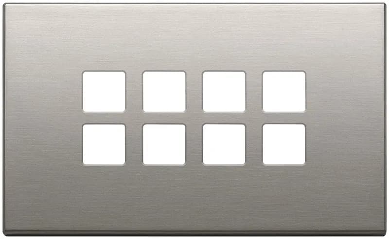 Eikon: Cover Plate 4Mx8 Flat Brushed Nickel  product image