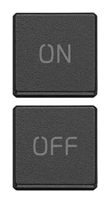 Eikon: 2 Buttons Flat On/Off Grey  product image