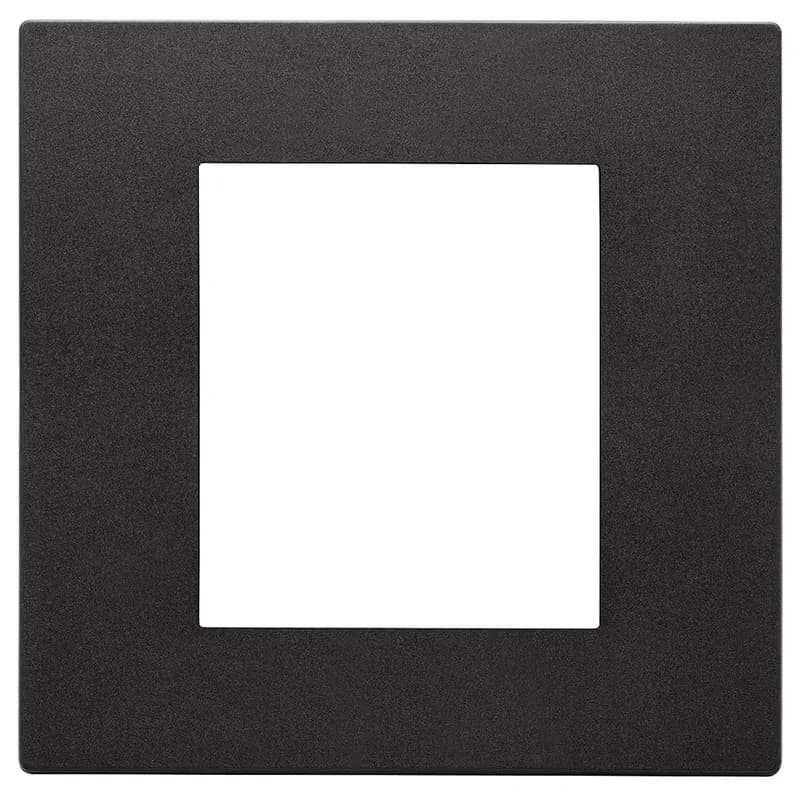 Linea: 2-Module, Cover Plate, Technopolymer, Black  product image