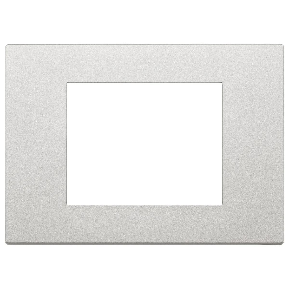 Linea: Cover Plate, 3-Module, Technopolymer Silver product image