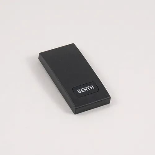 Eikon switch cover: "Berth" engraved bottom center Illuminable, grey product image