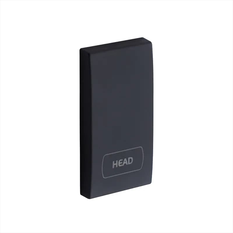 Eikon switch cover: "HEAD" all capital letters Engraved bottom Center, illuminable, grey product image