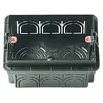3-Module Flush Mounting Box for Masonry Walls Black product image