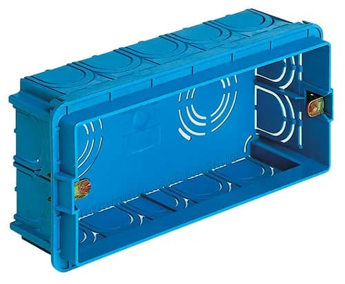 MOUNTING BOX: 5M FLUSH-MNT RECTANGULAR, BLUE product image