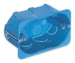 Mounting Box: 3 Module Flush-Mount, For Hollow Walls, Blue w/Screws product image