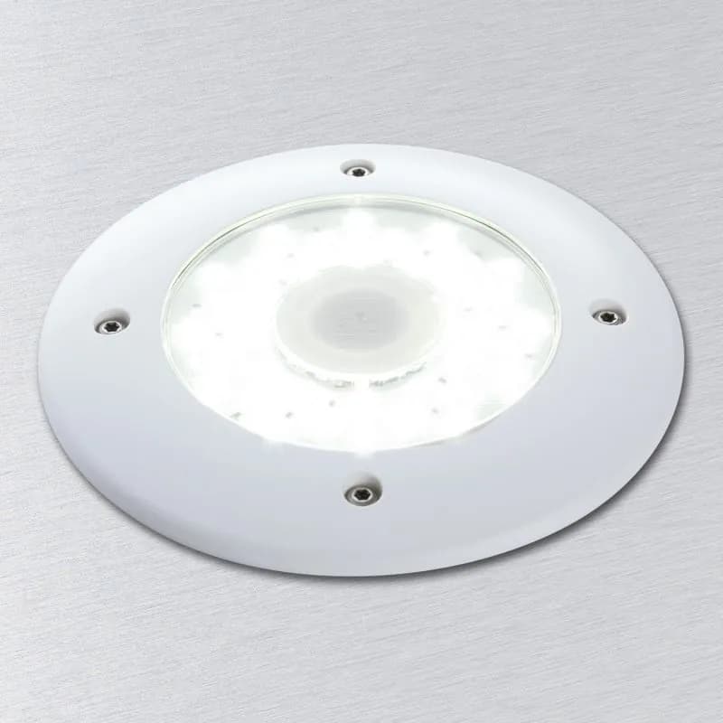F-21: Surface Mount 165MM Flat Dome, White IP67 CW (Red Night Light), Touch Switch, Screw Mount product image F-21: Surface Mount 165MM Flat Dome, White IP67 CW (Red Night Light), Touch Switch, Screw Mount product image