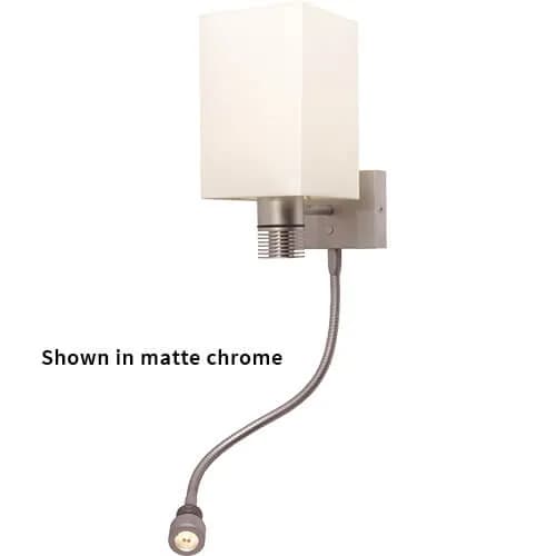 Jana-Flex LED Wall/Reading Light, Chrome White Shade, Built-in Dimmer, 10-30VDC product image Jana-Flex LED Wall/Reading Light, Chrome White Shade, Built-in Dimmer, 10-30VDC product image