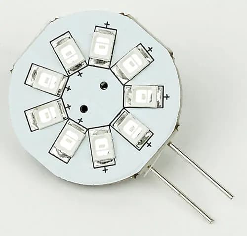 "Mini" G4 LED Bulb, Side-Pin, Blue 10-30VDC, 9xLED, 1.5W product image "Mini" G4 LED Bulb, Side-Pin, Blue 10-30VDC, 9xLED, 1.5W product image