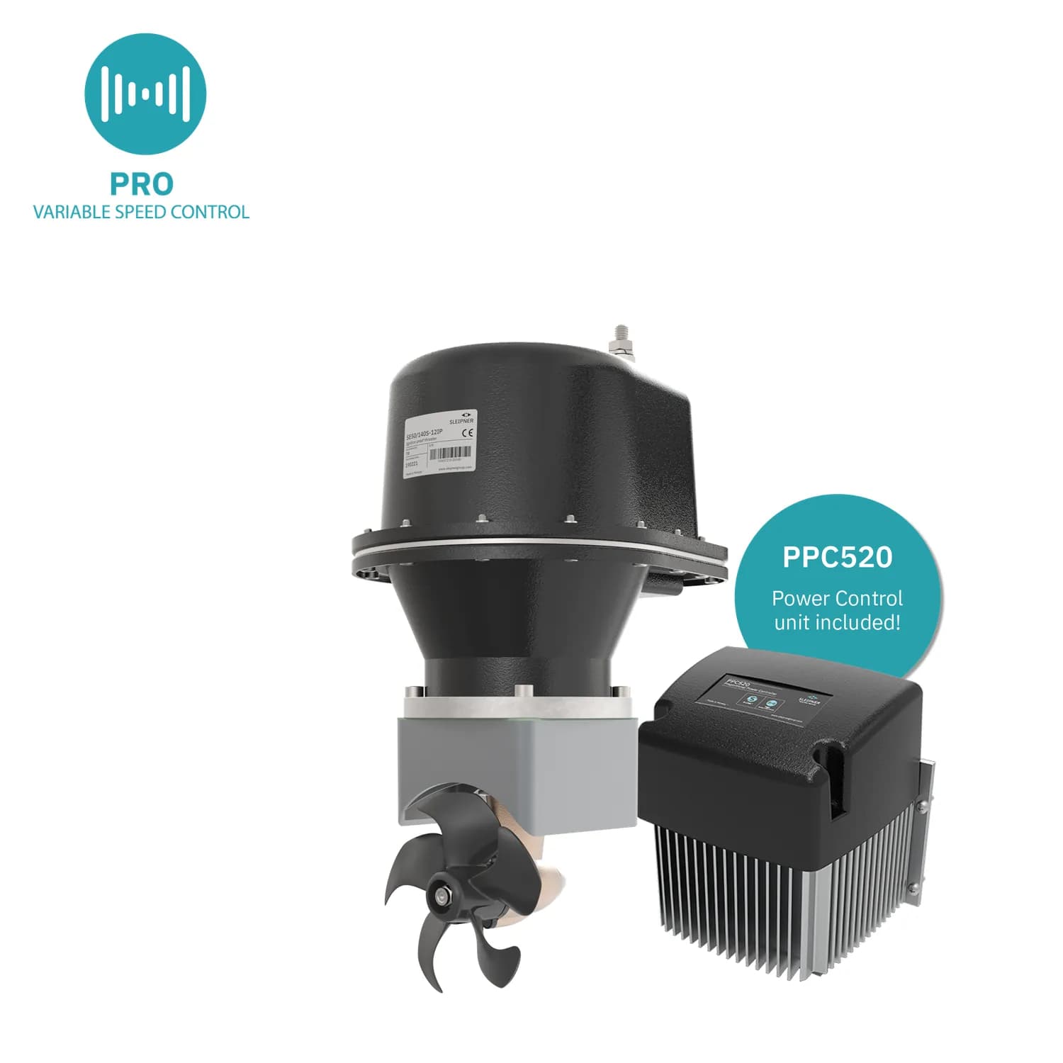 SEP50S IP 12v Proportional Thruster 50Kg/110lb Thrust w/2.4Kw-3.2Hp Motor-Sealed Gearleg product image SEP50S IP 12v Proportional Thruster 50Kg/110lb Thrust w/2.4Kw-3.2Hp Motor-Sealed Gearleg product image