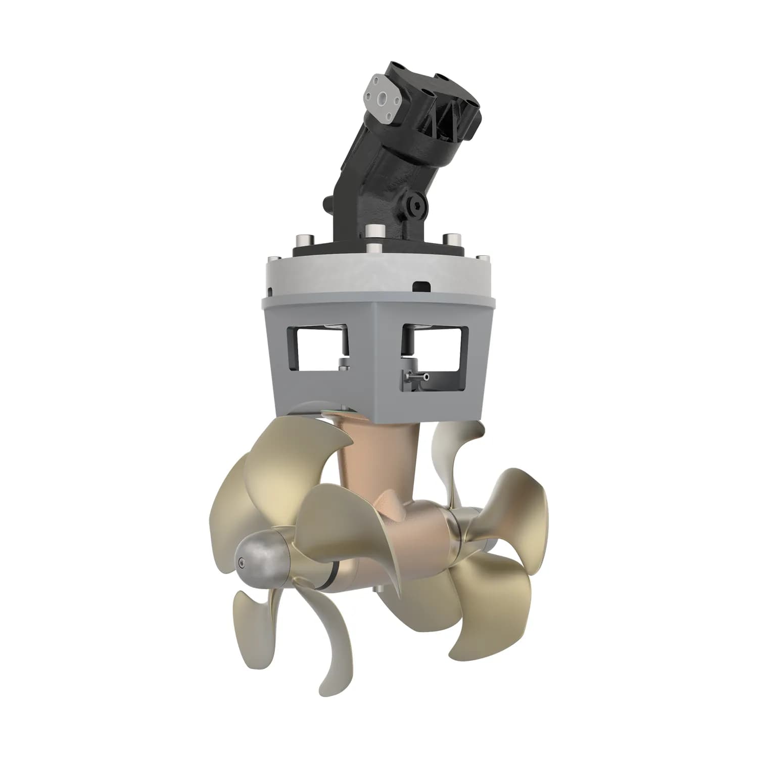 Thruster, Hydraulic, 400 kg thrust/300 mm tunnel 32cc Piston motor, CR Bronze Q-props/oilfed leg product image Thruster, Hydraulic, 400 kg thrust/300 mm tunnel 32cc Piston motor, CR Bronze Q-props/oilfed leg product image