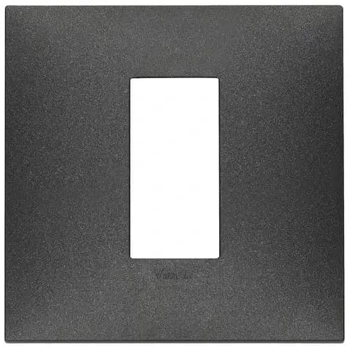 Vimar NEVE UP 1-module central cover plate for 2-module mounting boxes, technopolymer, carbon matt product image Vimar NEVE UP 1-module central cover plate for 2-module mounting boxes, technopolymer, carbon matt product image