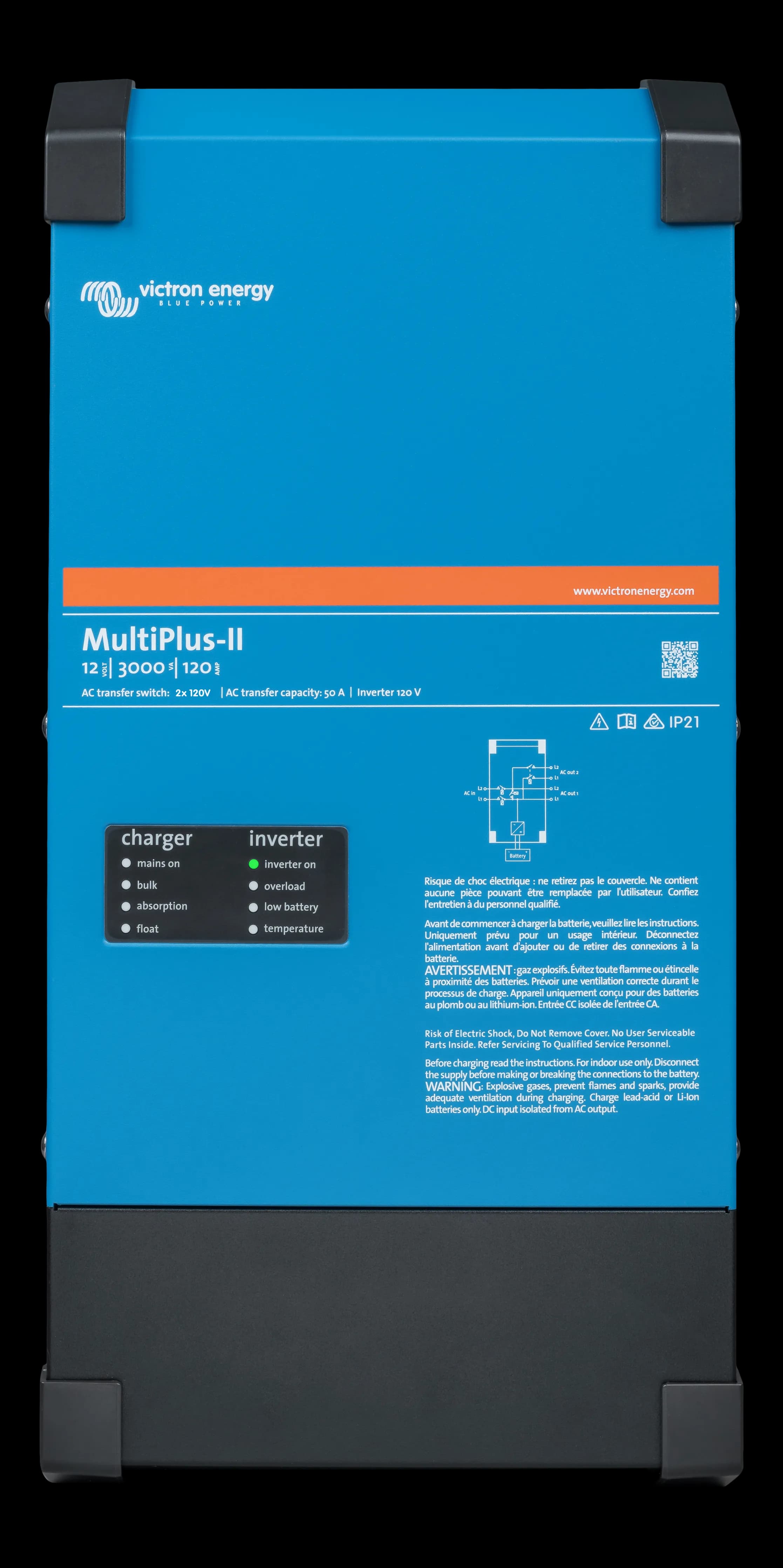 Multiplus-II 12/3000/120-50 (2 x 120VAC) UL product image Multiplus-II 12/3000/120-50 (2 x 120VAC) UL product image