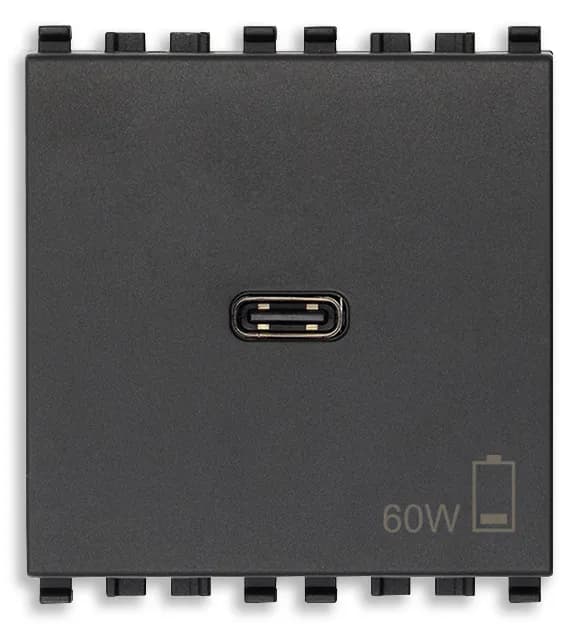 EIKON: USB-C 60W CHARGER GREY 2-MODULE 120-240V 50/60HZ product image EIKON: USB-C 60W CHARGER GREY 2-MODULE 120-240V 50/60HZ product image