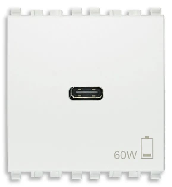 EIKON: USB-C 60W CHARGER WHITE 2-MODULE 120-240V 50/60HZ product image EIKON: USB-C 60W CHARGER WHITE 2-MODULE 120-240V 50/60HZ product image