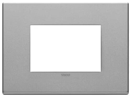 EIKON EXE Cover Plate 3-Module Metal Total Look Next Matt Silver product image EIKON EXE Cover Plate 3-Module Metal Total Look Next Matt Silver product image
