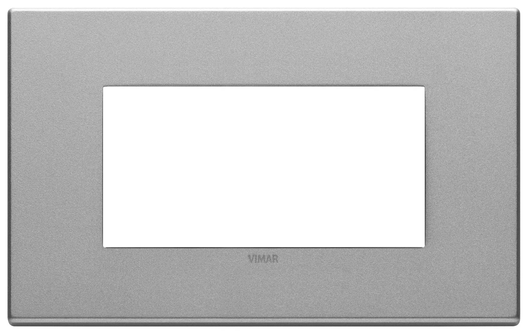 EIKON EXE Cover Plate 4-Module Metal Total Look Next Matt Silver product image EIKON EXE Cover Plate 4-Module Metal Total Look Next Matt Silver product image