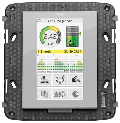 Eikon: 8-Module Domotics Touch Screen, 4.3", Flat Neutral product image Eikon: 8-Module Domotics Touch Screen, 4.3", Flat Neutral product image